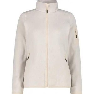Kurtka polarowa CMP Knit-Tech damska, 100% poliester – 05XV Vaniglia-Bianco