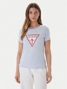 Guess T-Shirt W1YI1B I3Z14 Błękitny Regular Fit