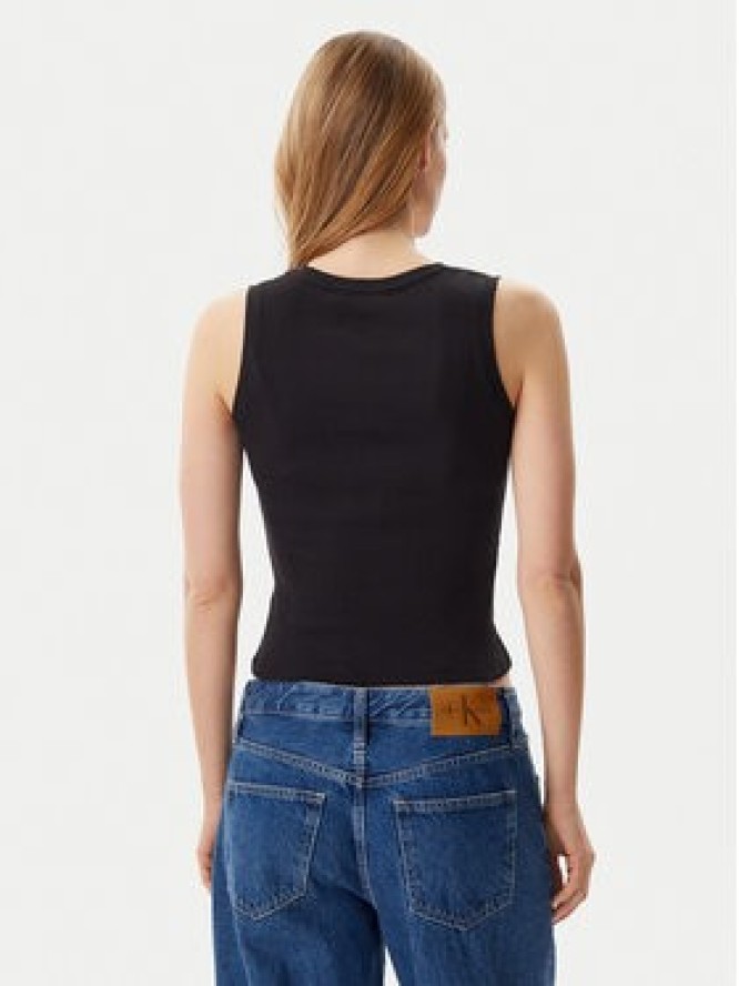 Tommy Jeans Top DW0DW21369 Czarny Slim Fit