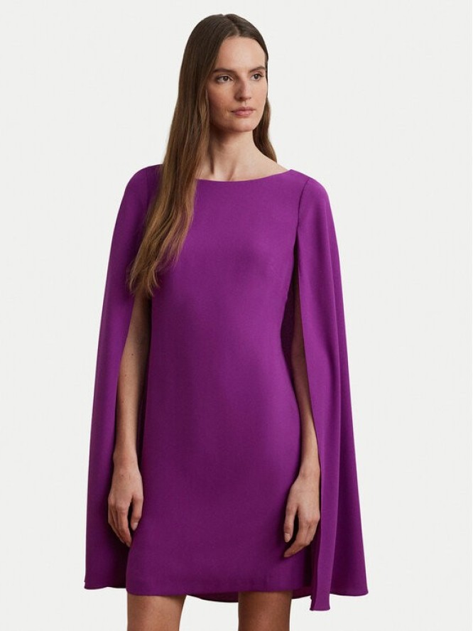 LAUREN RALPH LAUREN Sukienka koktajlowa 2,53855E+11 Fioletowy Slim Fit