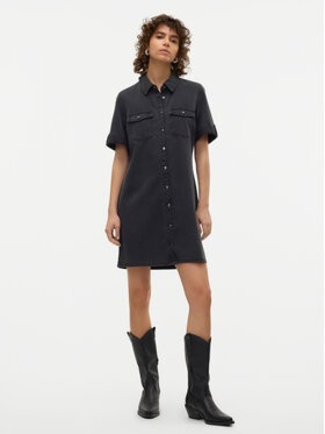 Vero Moda Sukienka jeansowa Jennie 10309665 Czarny Regular Fit