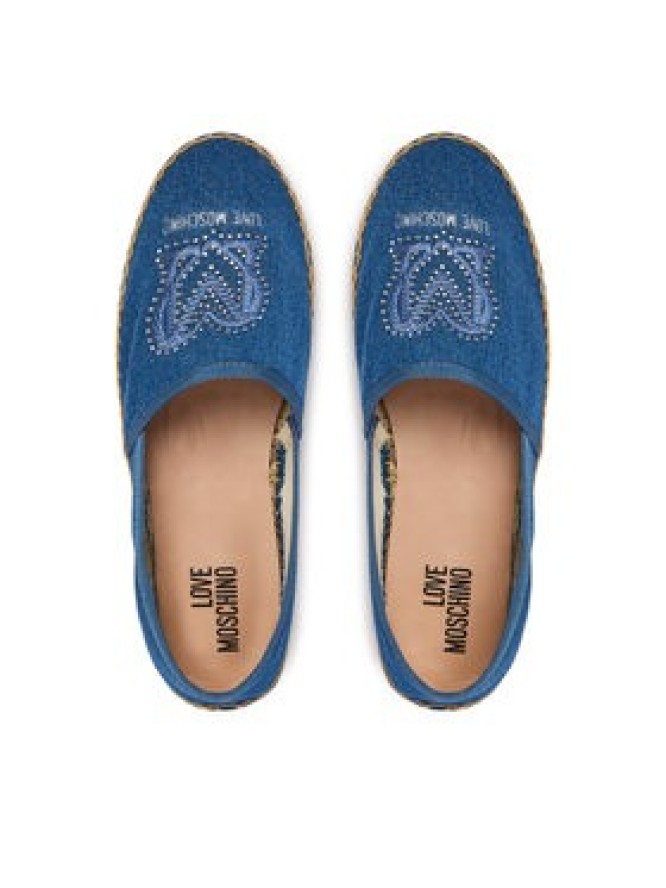LOVE MOSCHINO Espadryle JA10532G0OJO5700 Niebieski