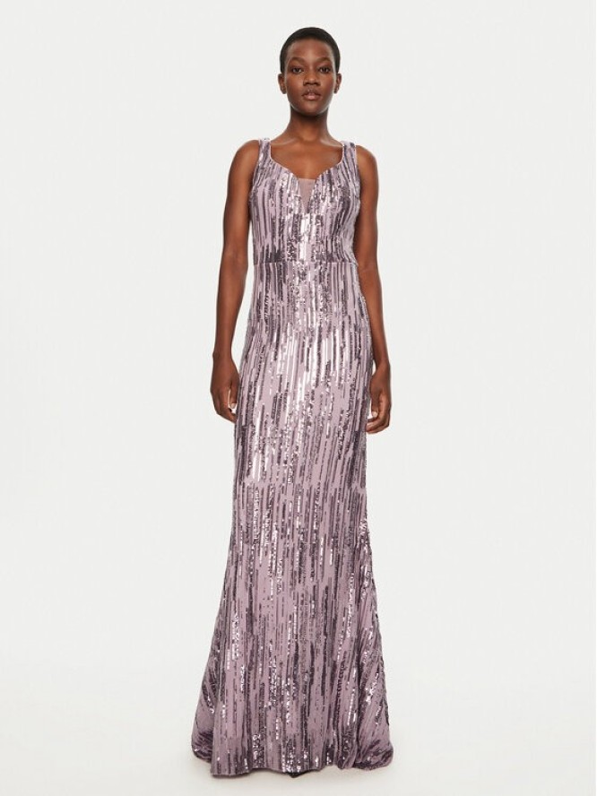 Fracomina Sukienka wieczorowa FQ24WD3014W53601 Fioletowy Slim Fit