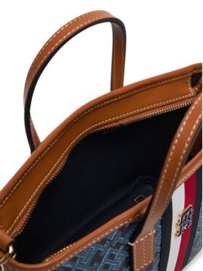 Tommy Hilfiger Torebka Th Monoplay Mini Tote Corp AW0AW19177 Granatowy