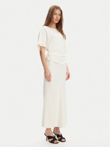 STAUD Sukienka koktajlowa Amelie R25S2120TP Écru Slim Fit