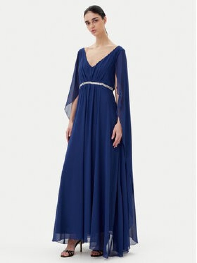 Rinascimento Sukienka wieczorowa CFC0123079003 Granatowy Regular Fit