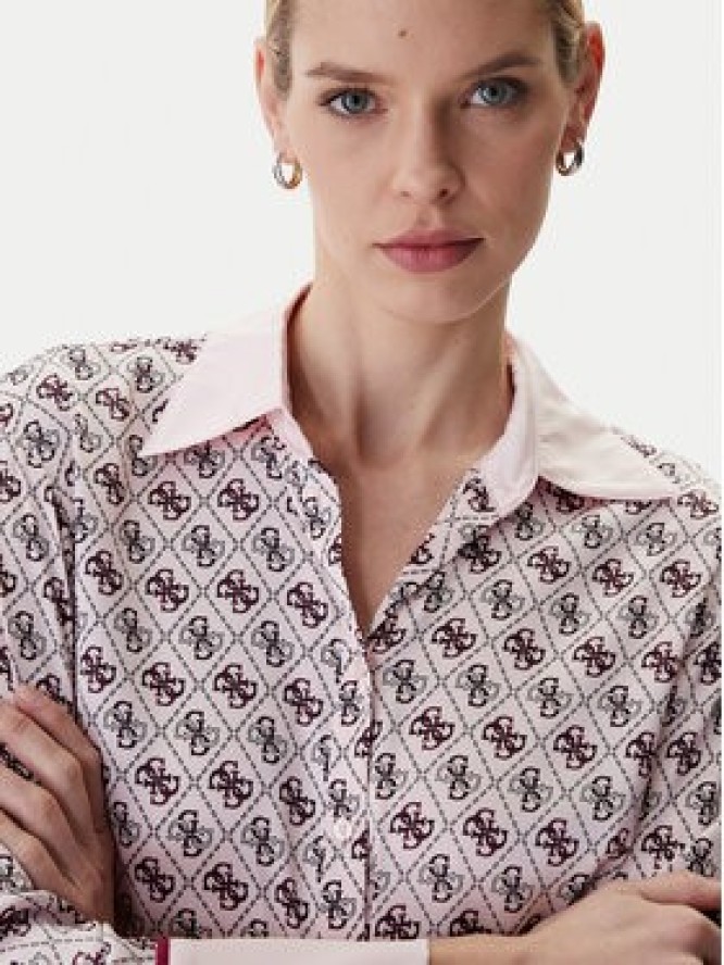 Guess Koszula W4YH47 WF1T2 Różowy Regular Fit