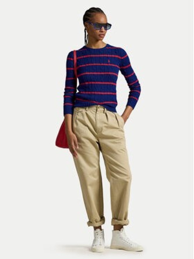 Polo Ralph Lauren Sweter 211972119001 Granatowy Slim Fit