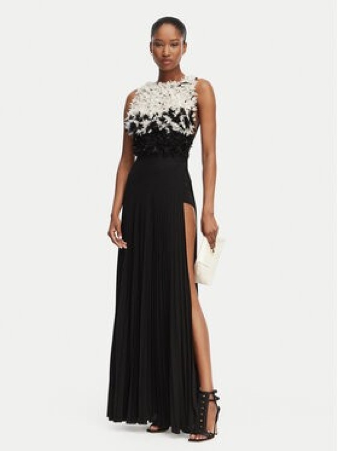 Elisabetta Franchi Sukienka wieczorowa AB-R44-62E2-V800 Czarny Slim Fit