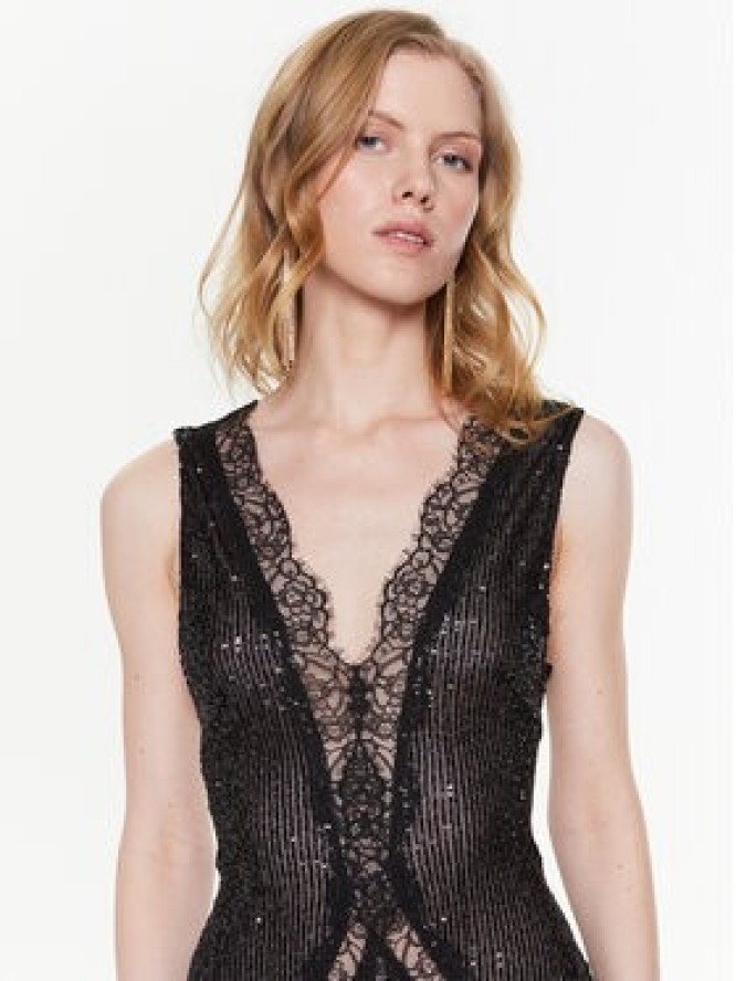 Elisabetta Franchi Sukienka wieczorowa AB-366-32E2-V740 Czarny Regular Fit