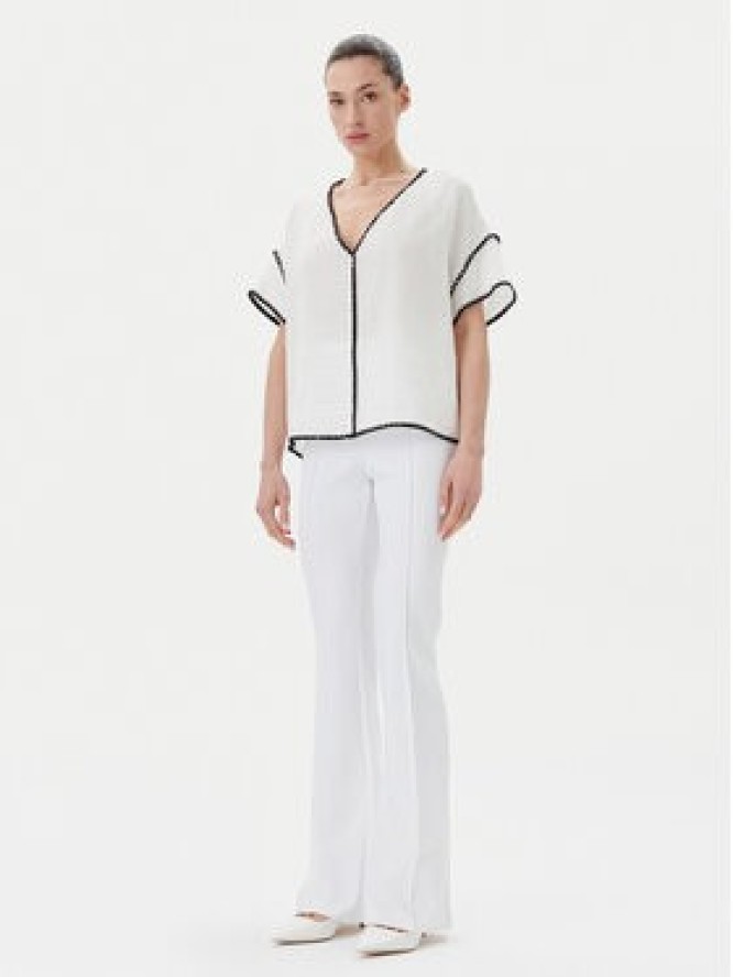 ICONA Bluzka RP5LE004 Biały Relaxed Fit