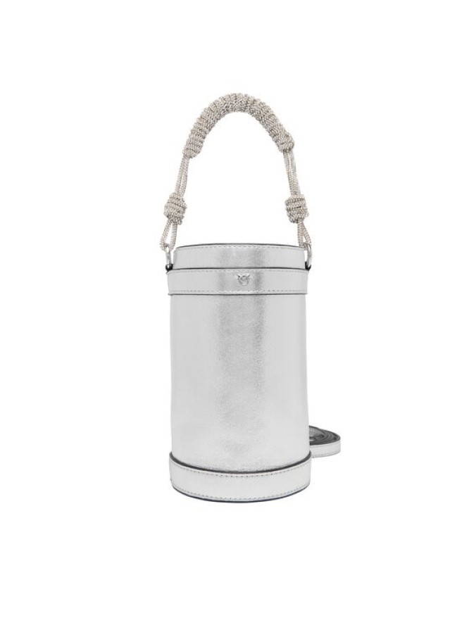 PINKO Torebka Mini Bucket Manico 25-26 PLTT 105910 Srebrny