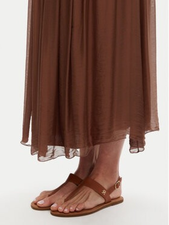 ViCOLO Spódnica midi TD0022 Brązowy Regular Fit