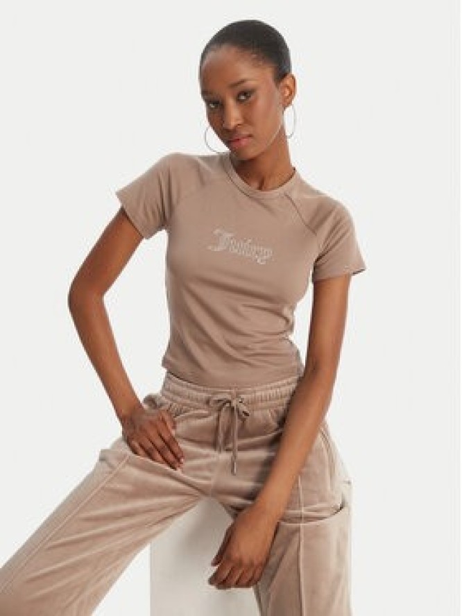 Juicy Couture T-Shirt Baby JCWCT126317 Beżowy Slim Fit