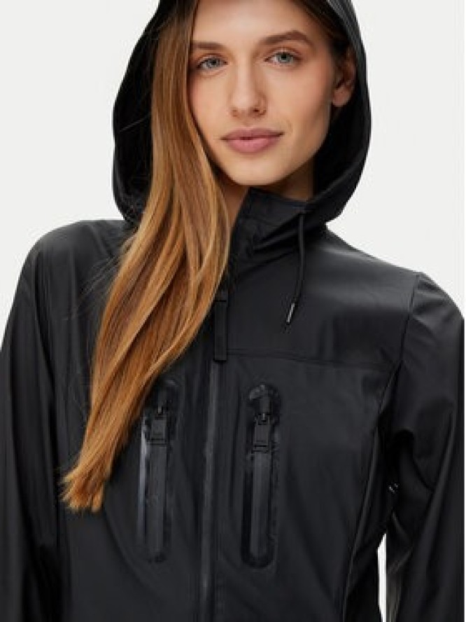 Rains Kurtka przeciwdeszczowa 12050 Czarny Regular Fit