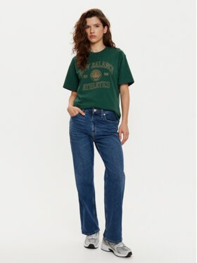 New Balance T-Shirt WT43548 Zielony Oversize