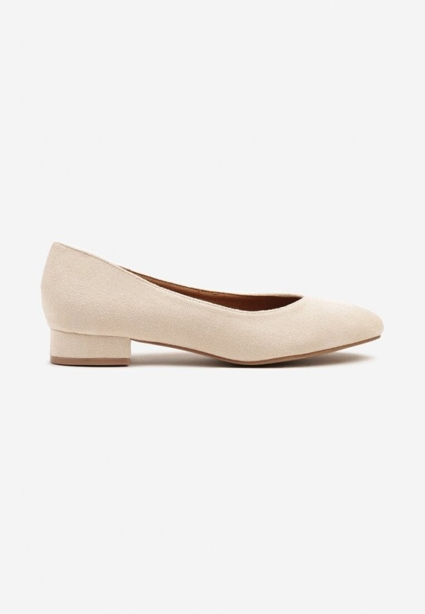 Beżowe Płaskie Czółenka w Klasycznym Stylu Doniveira