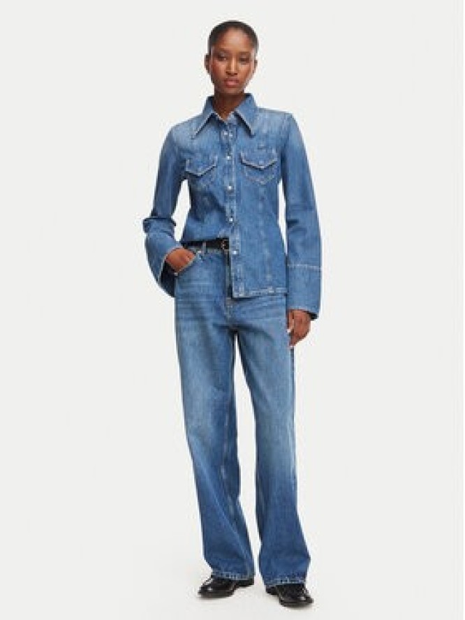 BOSS Koszula jeansowa 50564434 Niebieski Slim Fit
