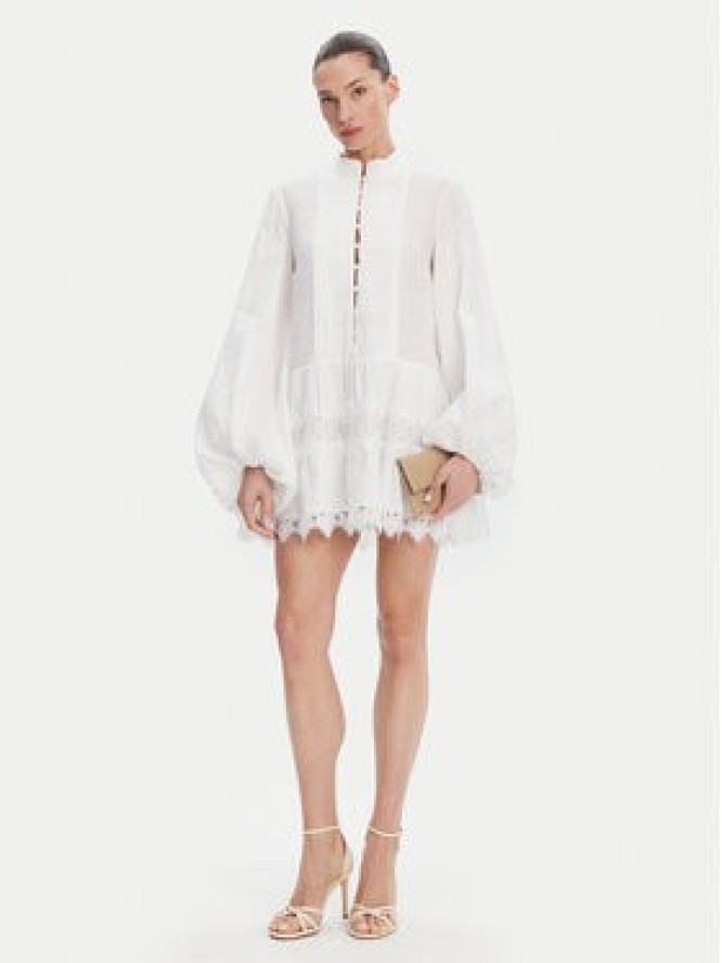 Bardot Sukienka letnia Antonia Lace Trim 59849DB Biały Relaxed Fit