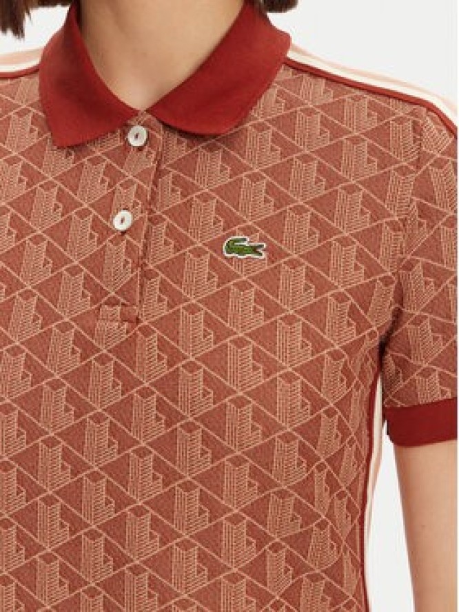 Lacoste Sukienka codzienna EF2655 Brązowy Slim Fit