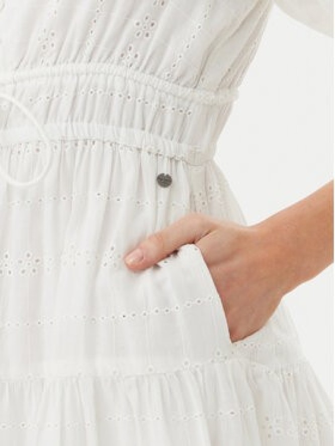 Pepe Jeans Sukienka letnia Day PL953694 Biały Regular Fit