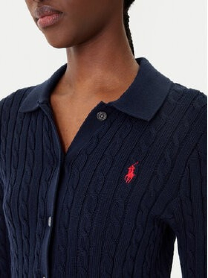 Polo Ralph Lauren Kardigan 211971881501 Granatowy Slim Fit