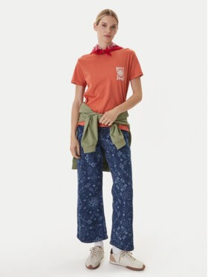 Roxy T-Shirt Oceanregular ERJZT06110 Pomarańczowy Regular Fit