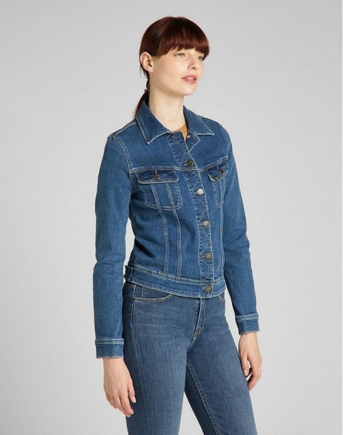 LEE SLIM RIDER DAMSKA KURTKA JEANSOWA MID MADISON L541QDDM 112140267