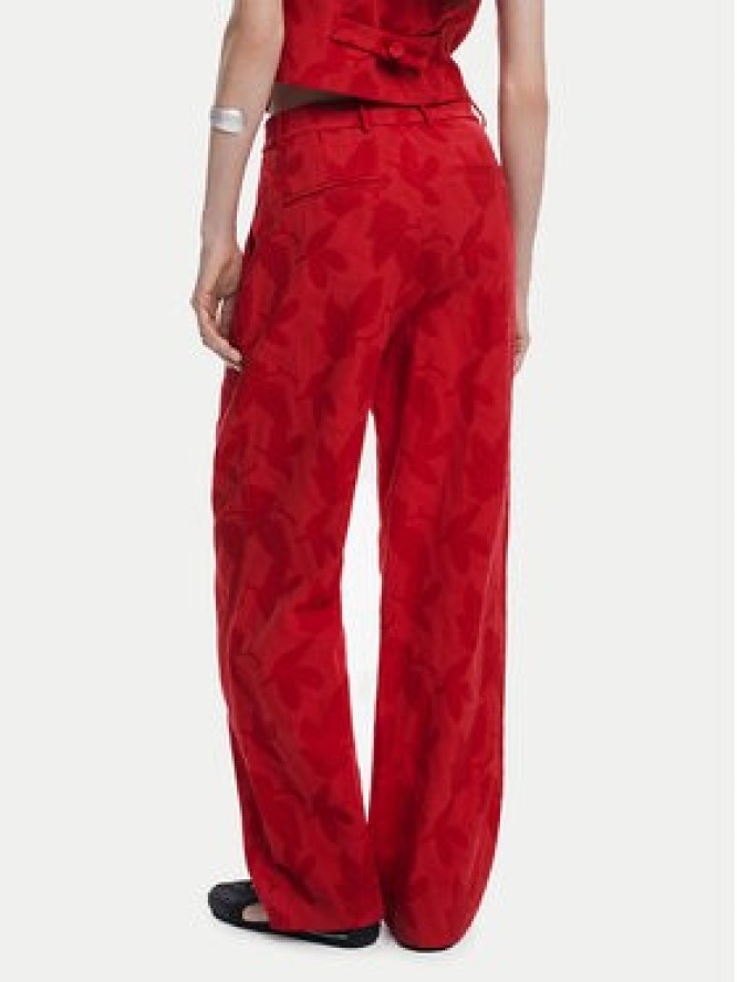 Desigual Spodnie materiałowe Suitrojo 25SWPW33 Czerwony Straight Fit