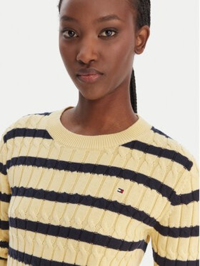 Tommy Hilfiger Sweter WW0WW47644 Żółty Regular Fit
