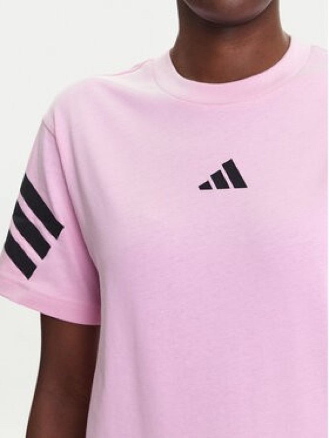 adidas T-Shirt Future Icons 3-Stripes JE0240 Różowy Regular Fit