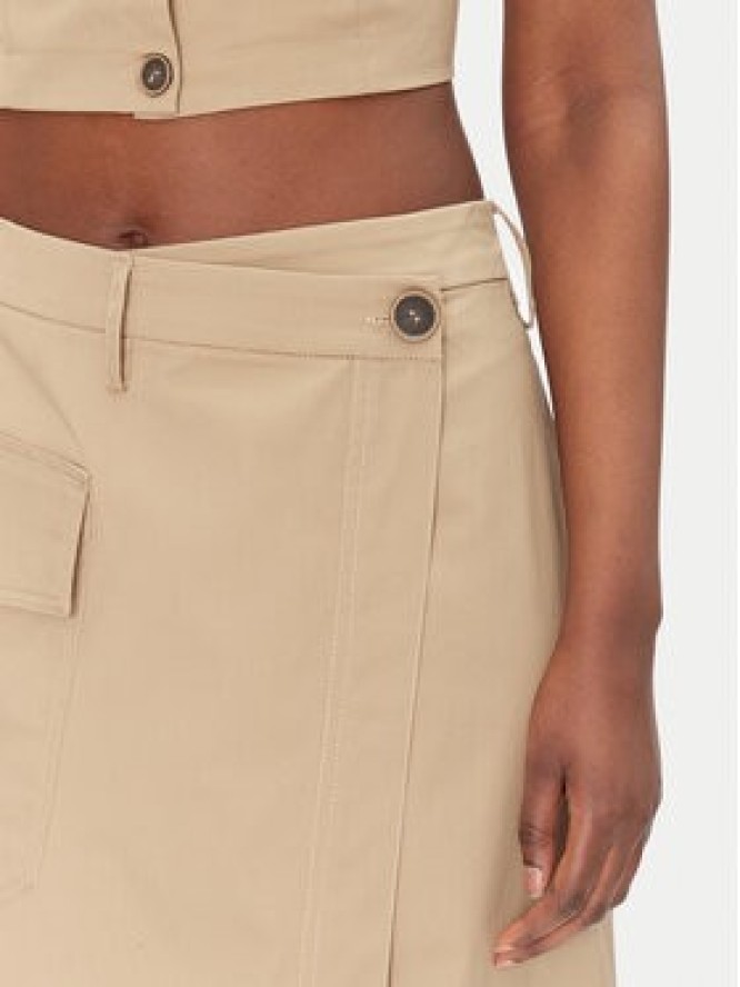 ACCESS FASHION Spódnica midi 53-6037-502 Beżowy Regular Fit