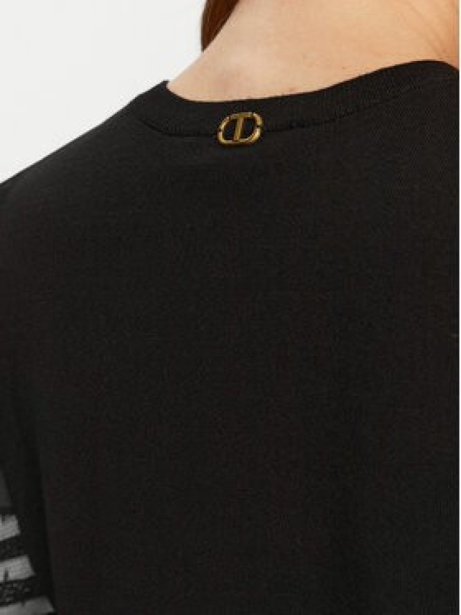 TWINSET Sukienka dzianinowa 241TP3530 Czarny Regular Fit