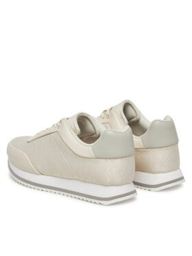 Calvin Klein Sneakersy Runner Lace Up - Jacq HW0HW02413 Écru