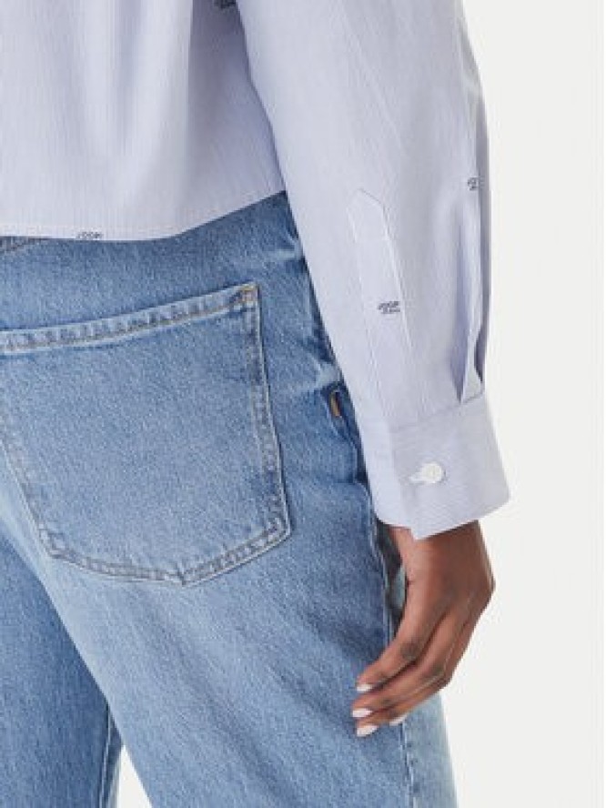 JOOP! Jeans Koszula Basima 10019224 30101901 Niebieski Oversize