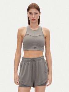 adidas by Stella McCartney Top Training JJ0120 Szary Slim Fit
