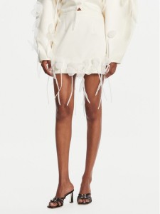 ROTATE Spódnica mini 3D Lily 113884857 Écru Regular Fit