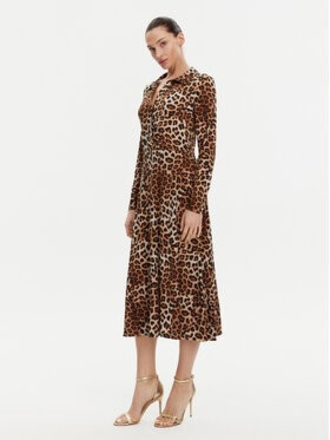 Morgan Sukienka codzienna 251-RUFUS Brązowy Regular Fit