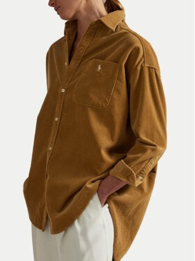 Polo Ralph Lauren Koszula 211971525001 Brązowy Oversize