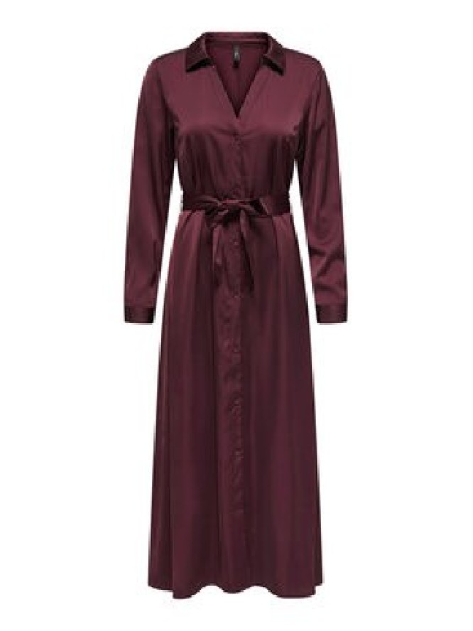 ONLY Sukienka koszulowa Mika 15361725 Bordowy Regular Fit