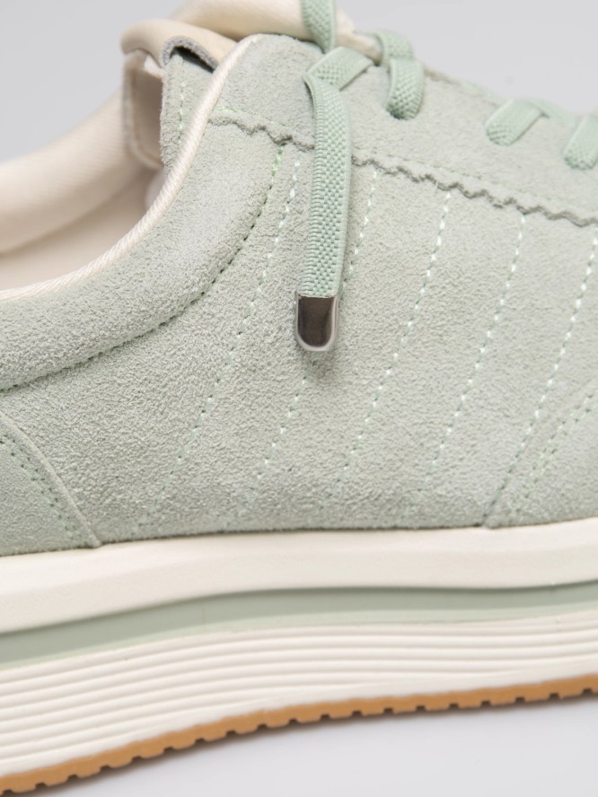 Sneakersy damskie ze skóry naturalnej pistacjowe RR274A350 300