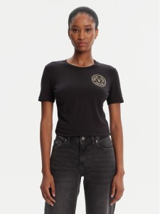 Versace Jeans Couture T-Shirt 79HAHT01 CJ03T Czarny Regular Fit