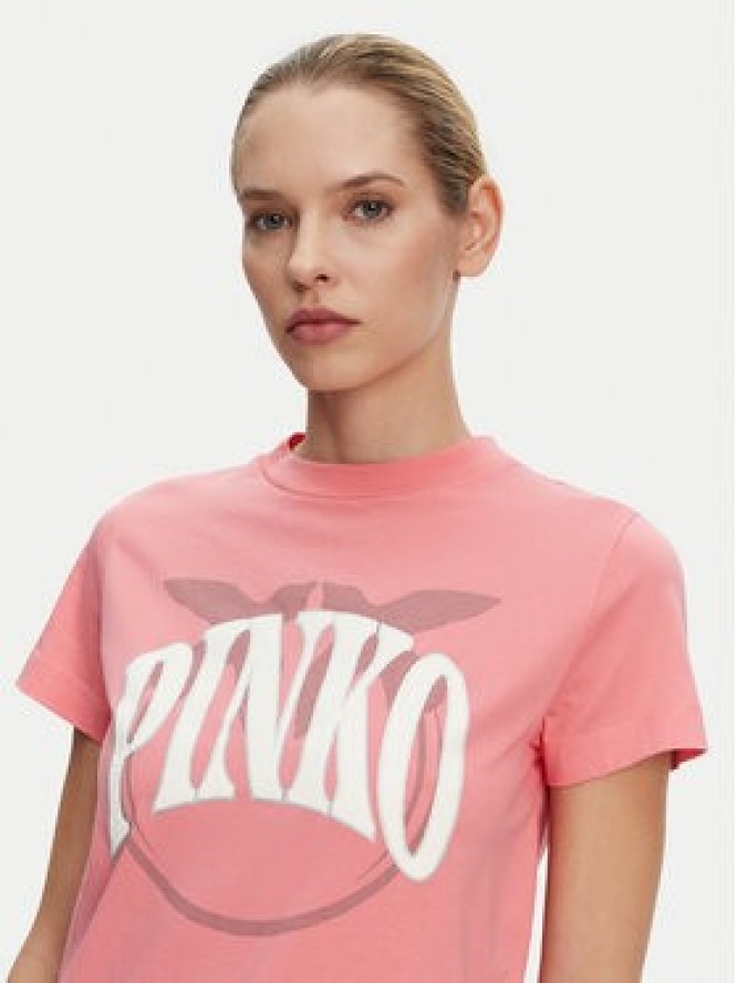 PINKO T-Shirt 101752 A2CT N55 Różowy Regular Fit