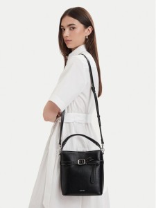 Calvin Klein Torebka Buckle Mini Bucket Crossbody LV04F3550G Czarny