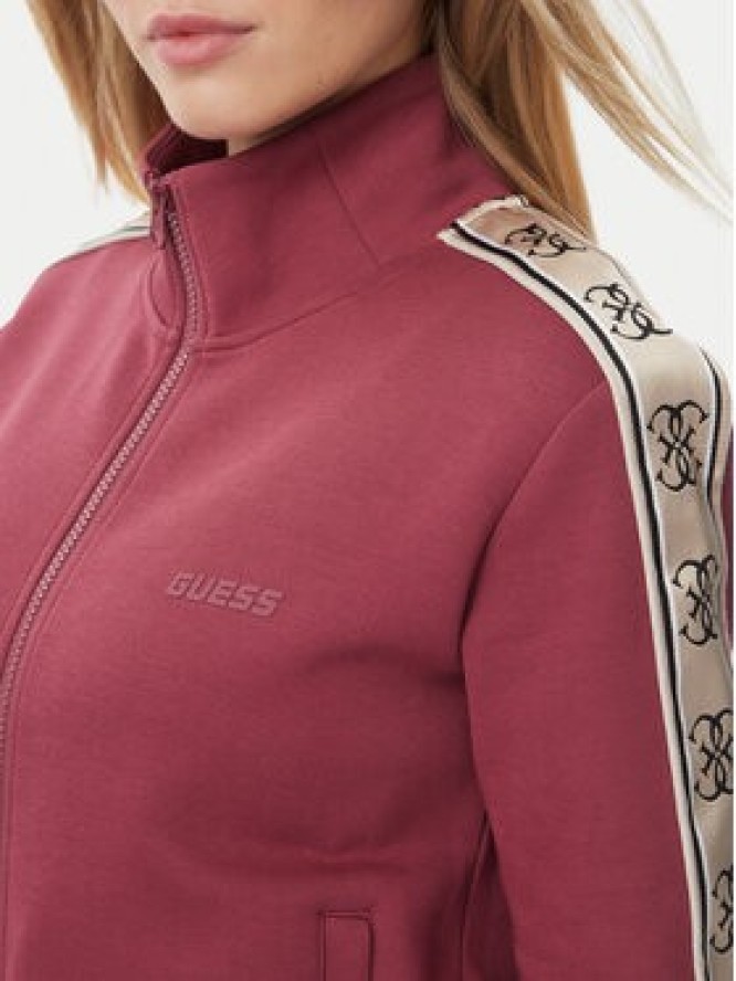 Guess Bluza V2YQ16 KB3P2 Różowy ciemny Regular Fit