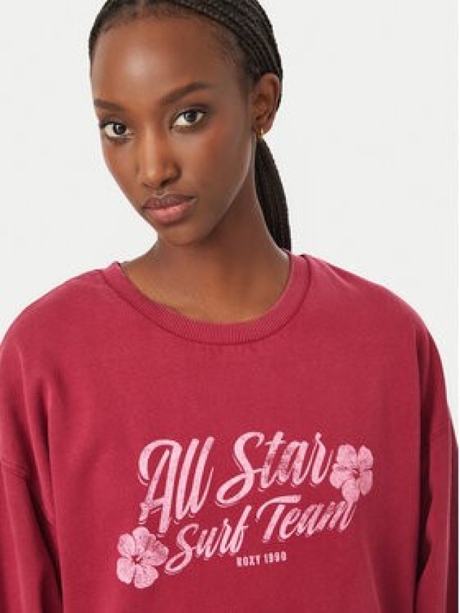 Roxy Bluza Lineup ERJFT05112 Bordowy Regular Fit