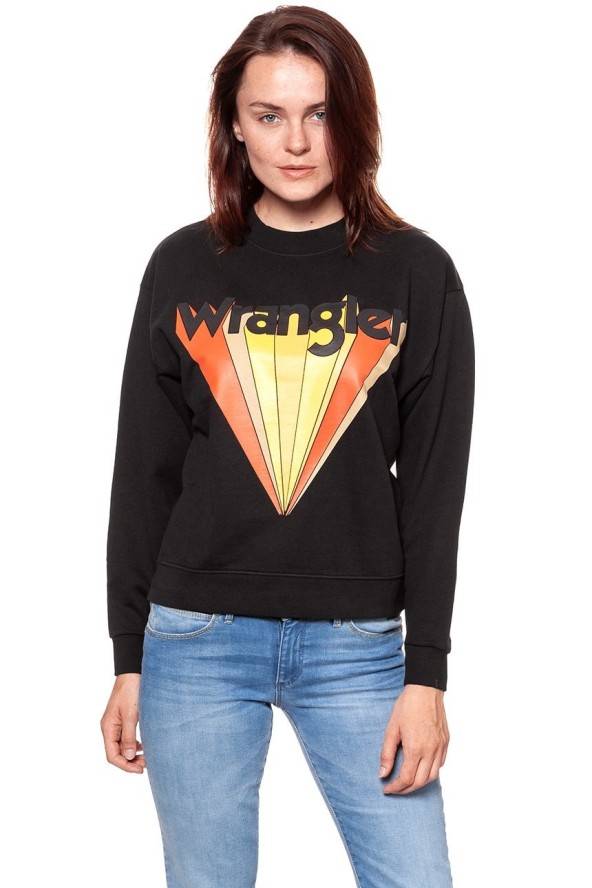 BLUZA WRANGLER RETRO SWEAT FADED BLACK W6085HPV6 112130460