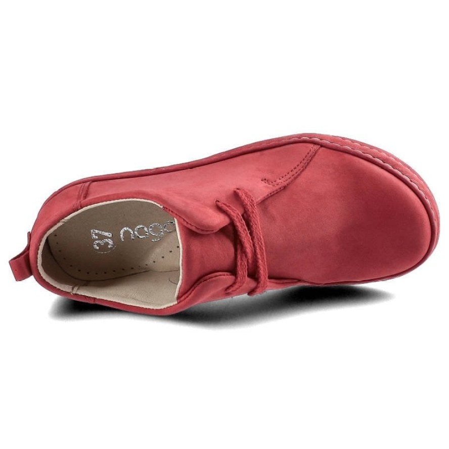 Czerwone Półbuty Nagaba Damskie Wygodne Obuwie
