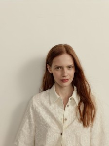 Koszula z żakardowym wzorem - złamana biel