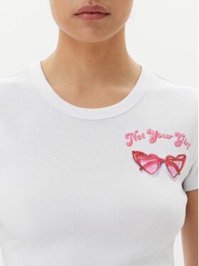 HUGO T-Shirt Delanor_2 50539132 Biały Cropped Fit